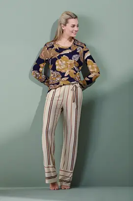 Essenza Waona Gwyneth Top Long Sleeve S Nightblue