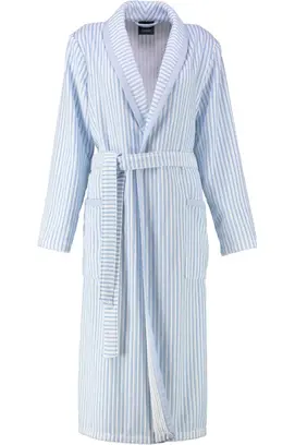 Cawö Dames Badjas met Sjaalkraag 3423 mittelblau 36