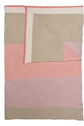 Plaid Pip Studio Blockstripe - Pastel 130x170 cm