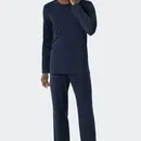 Schiesser Schiesser Pyjama long bleu foncé 178116 52/L