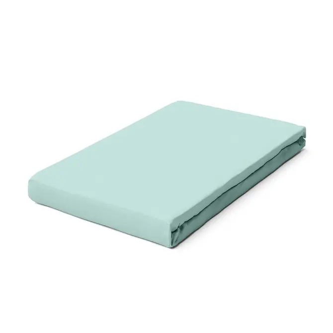 Schlafgut Drap-housse en pur jersey S - 90x190 - 100x220 435 Petrol Light