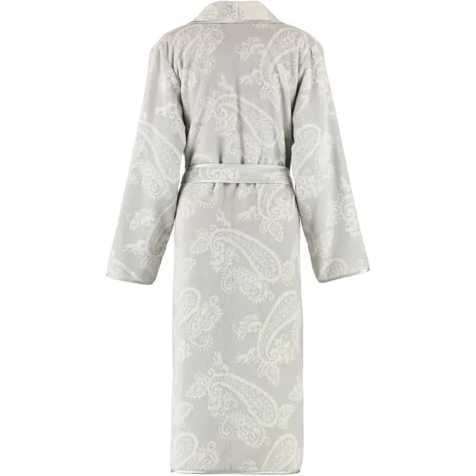 Cawo Badjas 4420 Velours met Sjaalkraag Silber 40