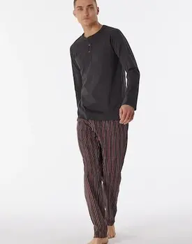 Schiesser Pyjama Long anthracite 180274 56/XXL