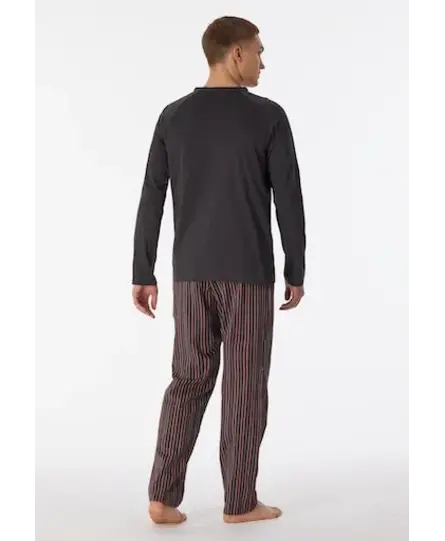 Schiesser Pyjama Long anthracite 180274 56/XXL