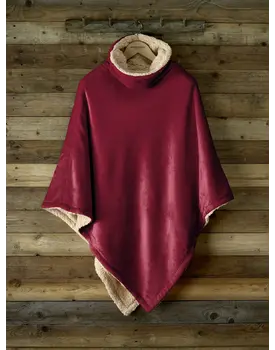 De Witte Lietaer Ganges Teddy Poncho wine red