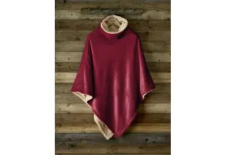 De Witte Lietaer Ganges Teddy Poncho wine red