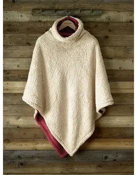 De Witte Lietaer Ganges Teddy Poncho wine red