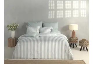 Zo ! Home Housse de couette Banda di Lino 240x200/220 Mint Green