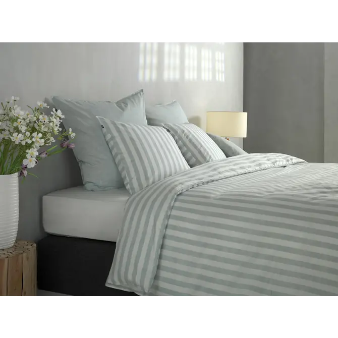 Zo ! Home Housse de couette Banda di Lino 240x200/220 Mint Green