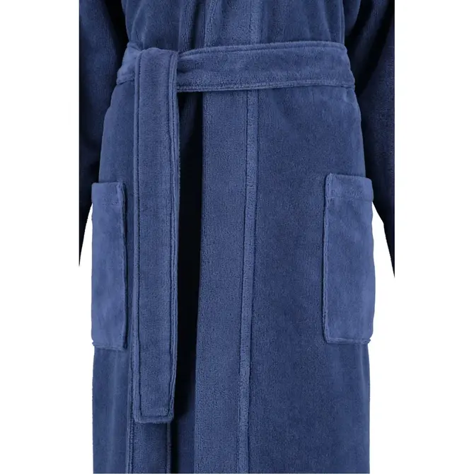 Cawö Dames Badjas met Capuchon 825 Blau  32/34 Cawö Dames Badjas met Capuchon 825 Blau  32/34