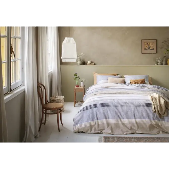 Ariande at Home - Housse de couette Stitches Grey 240 x 200/220 cm