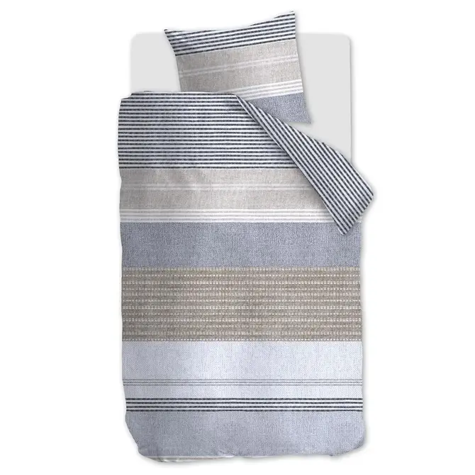 Ariande at Home - Housse de couette Stitches Grey 240 x 200/220 cm