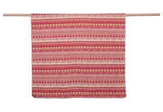 David Fussenegger SILVRETTA Plaid "Norweger Embroidery" 140x200 rot