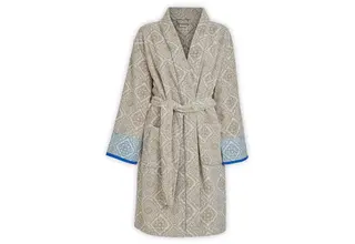 Pip Studio Jacquard Check Badjas - Khaki S