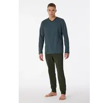 Schiesser Pyjama long pétrole 180258 54/XL