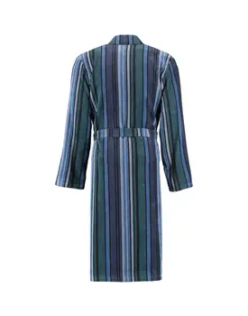 Cawö Heren Kimono Badjas extra licht 2509 - Aqua  50