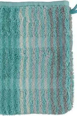 Cawö Cashmere Streifen Gant de toilette Menthe 16x22