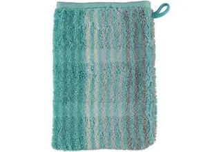 Cawö Cashmere Streifen Washandje Munt 16x22