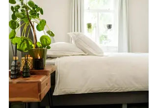 Kayori Setana Housse de couette Coton Percale 200x200/220 Blanc