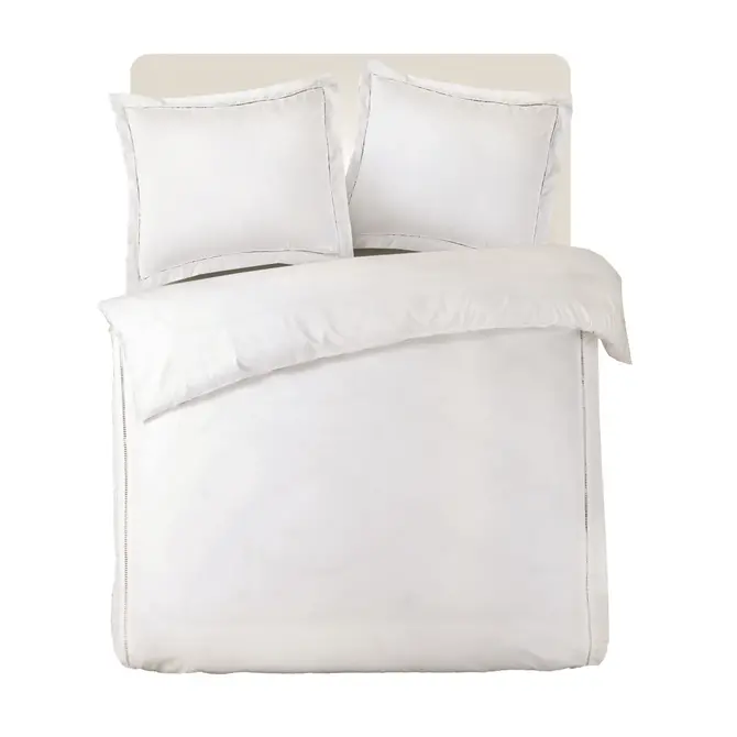 Kayori Setana Housse de couette Coton Percale 200x200/220 Blanc