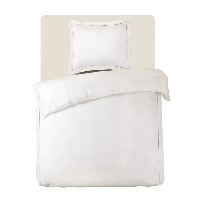 Kayori Setana Housse de couette Coton Percale 200x200/220 Blanc