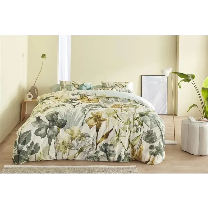 Beddinghouse Housse de couette Iris Field Grey Green 140x200/220 cm