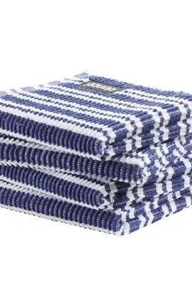 DDDDD vaatdoek Stripe blue 30 x 30 cm