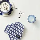 DDDDD DDDDD vaatdoek Stripe blue 30 x 30 cm