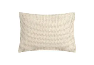 Vandyck Home Pique Cream Tan Taie d'oreiller (40x55)