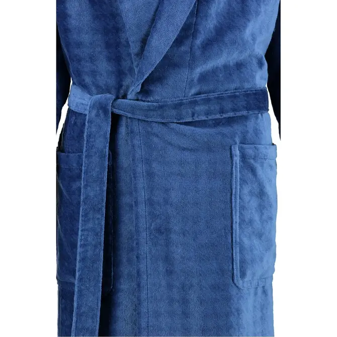 Cawö Peignoir d'homme avec col châle 1716 saphir 54 Cawö Peignoir d'homme avec col châle 1716 saphir 54