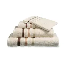 Vandyck Prestige Lines Cream Tan Towel 60x110
