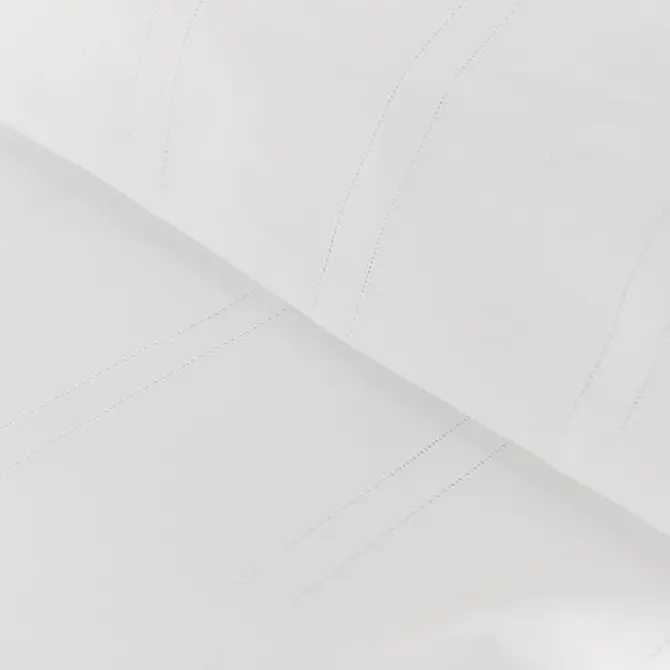 Housse de couette Dommelin Ajour Stripes Percale 200TC Blanc 140x200/220 cm