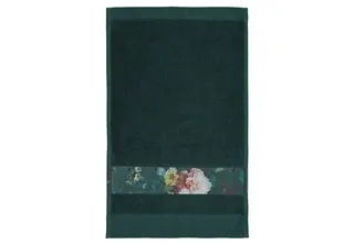 Essenza Fleur gastendoek Dark Green 30x50