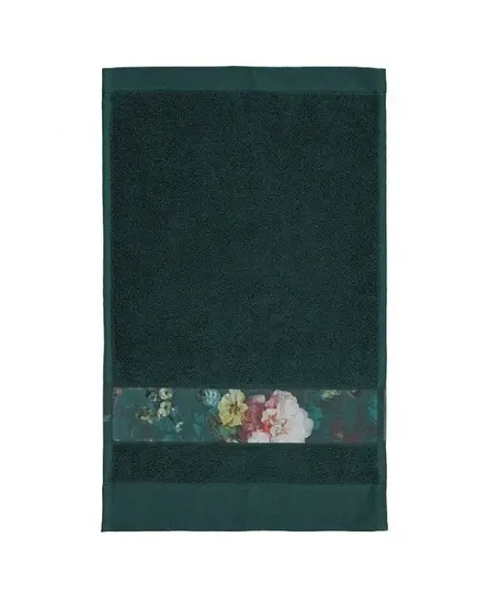 Essenza Fleur gastendoek Dark Green 30x50