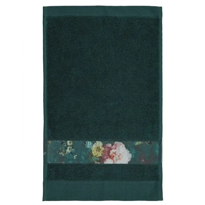 Essenza Fleur serviette d'invités Vert foncé 30x50