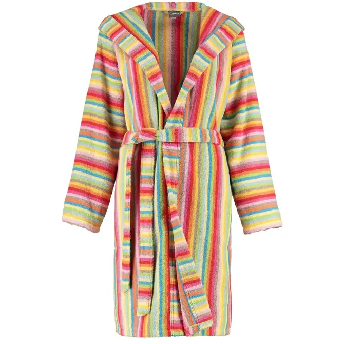 Cawö Ladies' Hooded Bathrobe Short 7082 Multi 46