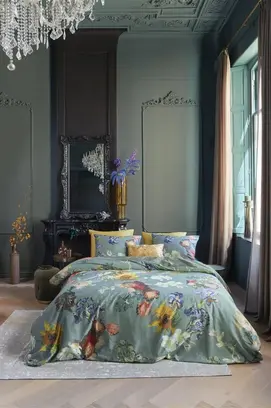 Beddinghouse x Van Gogh Museum Partout des Fleurs - Vert 260x200/220 cm