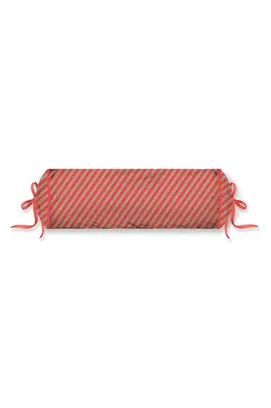 Pip Studio Raya Roll Cushion Red 22x70 cm