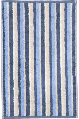 Cawo Breeze Streifen Gastendoekje 30x50 sky