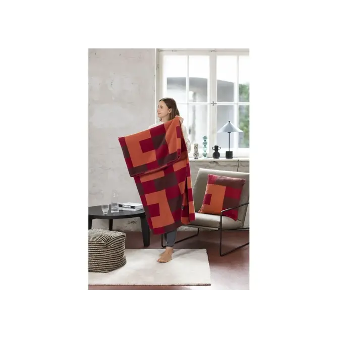 David Fussenegger SAVONA Tapis de séjour "Karo clean" weinrot 200 x150 cm