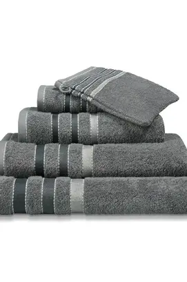 Vandyck Prestige Lines Mole Grey Douchelaken 70x140