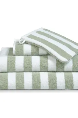 Vandyck Verona Stripes Washandje 16x22 smoke green