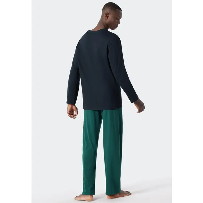 Schiesser Pyjama long bleu roi 178096 56/XXL