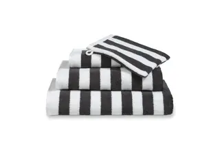Vandyck Verona Stripes Guest towel 30x50 off black