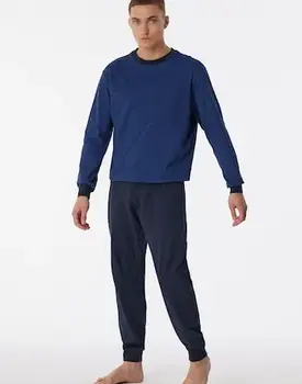 Schiesser Pyjama Long navy 180252 50/M