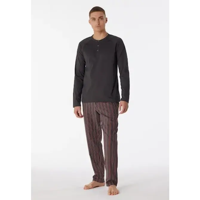 Schiesser Pyjama Long anthracite 180274 52/L