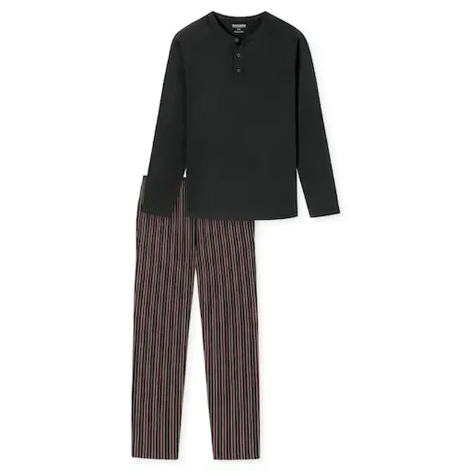 Schiesser Pyjama long anthracite 180274 52/L