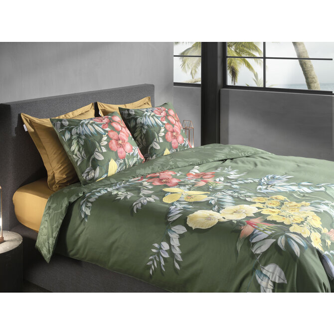 Heckett & Lane Jean Dekbedovertrek 200x200/220 Green Heckett & Lane Jean Dekbedovertrek 200x200/220 Green