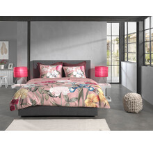 Heckett & Lane Flores Housse de Couette 200x200/220 Rose