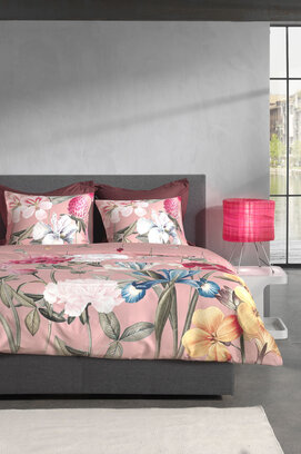 Heckett & Lane Flores Housse de Couette 200x200/220 Rose